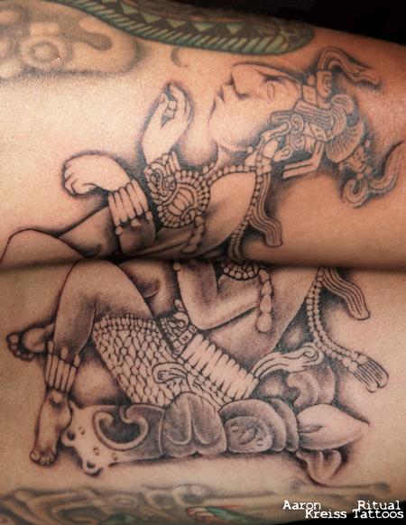 Tattoos - Pakal Votan mayan king tattoo - 103580